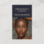 Matig minimaal zwart wit 1 foto verticaal visitekaartje (Voorkant)