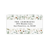 Matig minimale botanische elegant eucalyptus etiket (Voorkant)