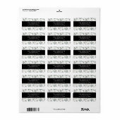 Matig minimale botanische elegant eucalyptus zwart etiket (Full Sheet)