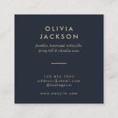 Matig minimale doekzetter Trainer Dog Sitter Vierkante Visitekaartje (Achterkant)