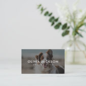 Matig minimale hondenrooster visitekaartje (Staand voorkant)