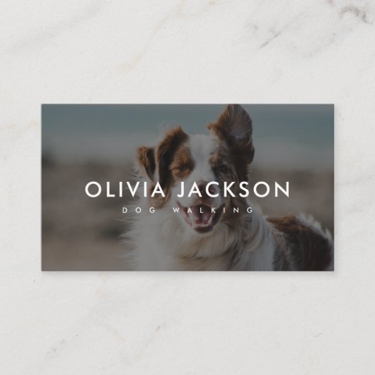 Matig minimale hondenrooster visitekaartje (Voorkant)