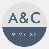 Matig minimale Typografie Navy Blue Grey Initialen