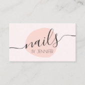 Matig minimale zwarte roze nagels visitekaartje (Voorkant)