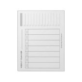 Matig minimale zwarte witte weekblad notitieblok (Linkerzijde)