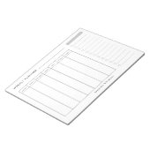 Matig minimale zwarte witte weekblad notitieblok (Schuin)