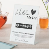 Matig minimalistisch bord voor huwelijksspeellijst reclamebord met voetstuk (Insitu)