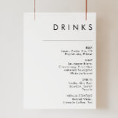 Matig Minimalistisch Drink van het Menu van de Wed Poster