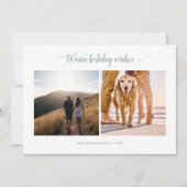 Matig, minimalistisch, eenvoudig script voor kerst feestdagenkaart (Voorkant)