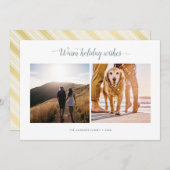 Matig, minimalistisch, eenvoudig script voor kerst feestdagenkaart (Voorkant / Achterkant)