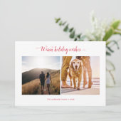 Matig, minimalistisch, eenvoudig script voor kerst feestdagenkaart (Staand voorkant)