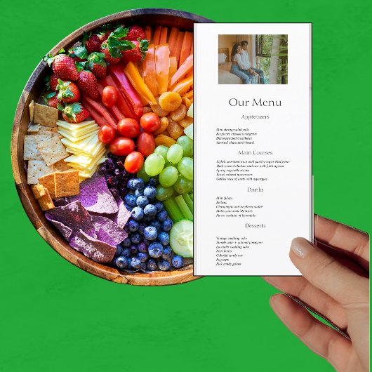 Matig Minimalistisch Elegant Photo Dinner Menu