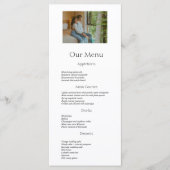 Matig Minimalistisch Elegant Photo Dinner Menu (Voorkant)