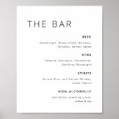 Matig Minimalistisch menu Bindbalk Poster (Voorkant)