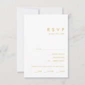 Matig Minimalistisch menu Gold Font - Keuze RSVP-k (Voorkant)