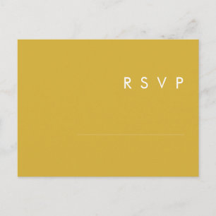 Matig Minimalistisch menu Gold Keuze RSVP-kaart