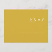Matig Minimalistisch menu Gold Keuze RSVP-kaart (Voorkant)