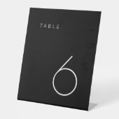 Matig Minimalistisch tabblad Zwart-wit tabelnummer Reclamebord Met Voetstuk (Voorkant)