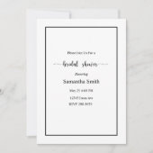 Matig Minimalistisch Wit op zwart Vrijgezellenfees Kaart (Voorkant)