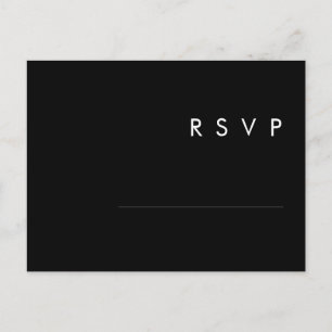 Matig Minimalistisch Zwart Menu Keuze RSVP-Briefka