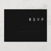 Matig Minimalistisch Zwart Menu Keuze RSVP-Briefka (Voorkant)