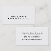 Matig Minimalistisch zwart/wit Visitekaartje (Voorkant / Achterkant)