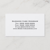 Matig Minimalistisch zwart/wit Visitekaartje (Achterkant)
