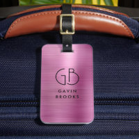 Matig monogram Blush Roze geborsteld meisje