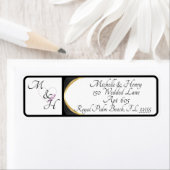 Matig monogram voor paren Retouradres Etiket (Insitu)