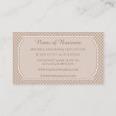 Matig monogram wit quatrefolie met naam visitekaartje (Achterkant)