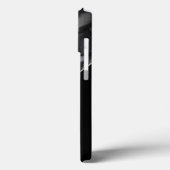 Matig monogram zwart en grijs marmer Case-Mate iPhone case (Achterkant / Links)