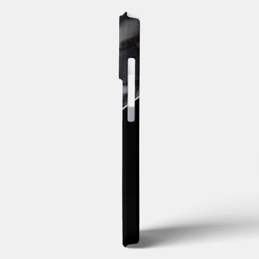 Matig monogram zwart en grijs marmer Case-Mate iPhone case (Achterkant / Links)