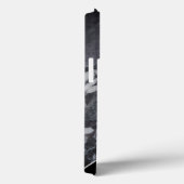 Matig monogram zwart en grijs marmer Case-Mate iPhone case (Achterkant / Rechts)