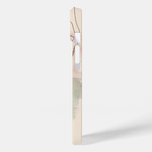 Matig monogramme vrouwelijke waterverf licht roze Case-Mate iPhone case (Achterkant / Links)