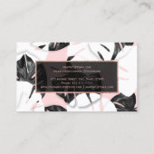 Matig monsterzwart wit roze goudmake-up visitekaartje (Achterkant)