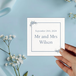 Matig mosterdblauw-katoenstaart servet