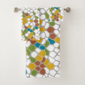 Matig, mosterdgeel, blauwgroen, groen, wit bad handdoek (Insitu)