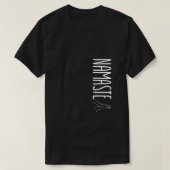 Matig namaste zwart-wit t-shirt (Design voorkant)