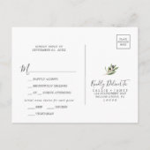 Matig Olive Branch Menu Keuze RSVP-Briefkaart (Achterkant)