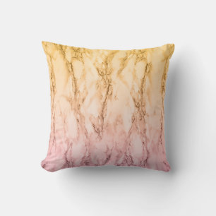 Matig ombre roze paarse en gele marmer kussen