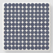 Matig onderzetter met zwarte en witte polka stip (Voorkant)