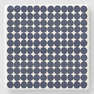 Matig onderzetter met zwarte en witte polka stip