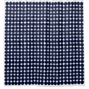 Matig onderzetter met zwarte en witte polka stip douchegordijn