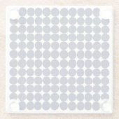 Matig onderzetter met zwarte en witte polka stip glazen onderzetter (Achterkant)