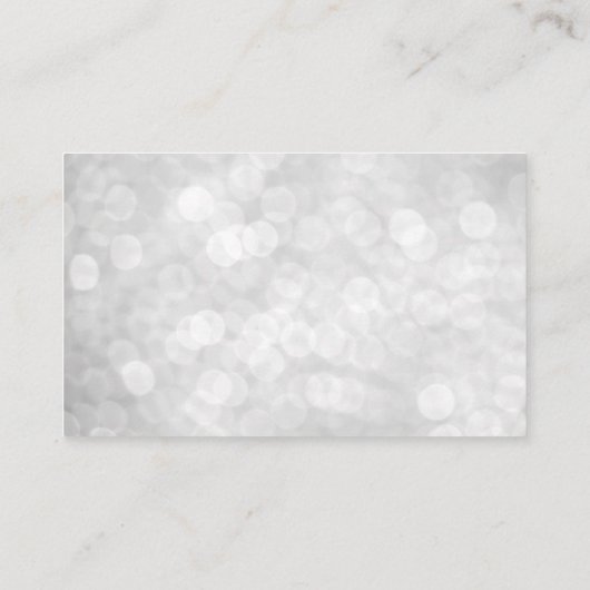 Matig oorspen en Ketting juwelen beeldscherm wit Visitekaartje (Achterkant)