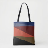 Matig oplopend asymmetrisch driehoekspatroon tote bag (Voorkant)