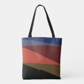 Matig oplopend asymmetrisch driehoekspatroon tote bag (Achterkant)
