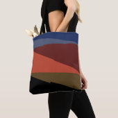 Matig oplopend asymmetrisch driehoekspatroon tote bag (Dichtbij)