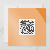 Matig Oranje monochroom Moderne Qr-code met grijze Kaart (Achterkant)