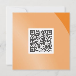 Matig Oranje monochroom Moderne Qr-code met grijze Kaart
